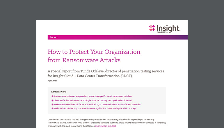 Article How to Protect Your Organization from Ransomware Attacks Report  Image