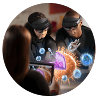 Microsoft HoloLens 2 education in use