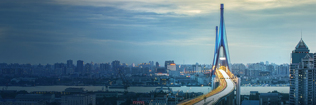 bridge over city landscape