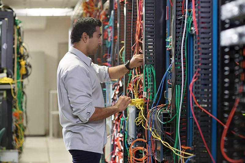 IT admin in data center