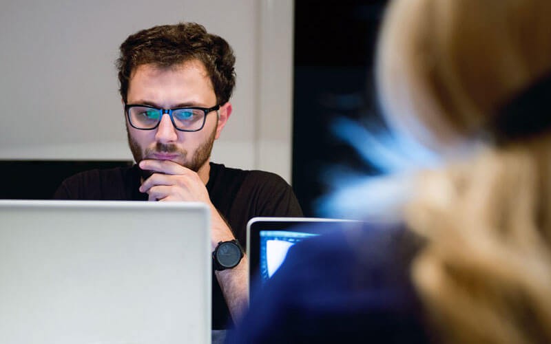 Man working on computer