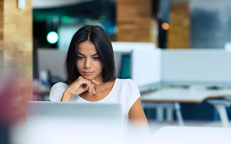 Woman working with laptop