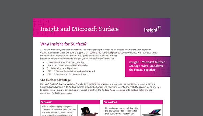 Why Insight for Surface Datasheet